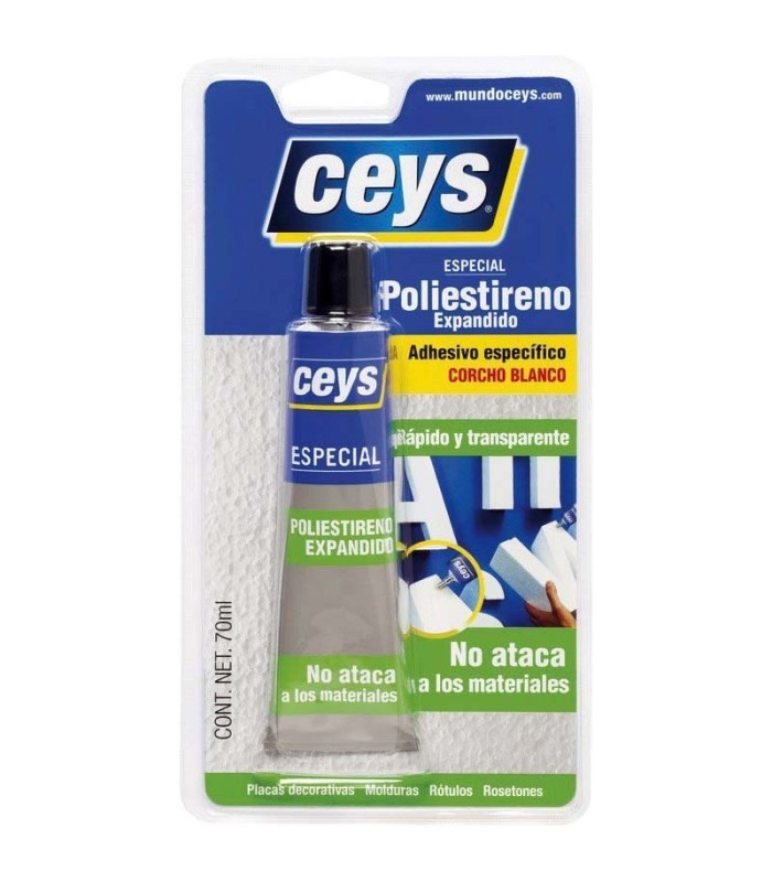 POREXCEYS PEGAMENTO PARA POLIESTILENO EXPANDIDO Y CORCHO BLANCO 70 ML