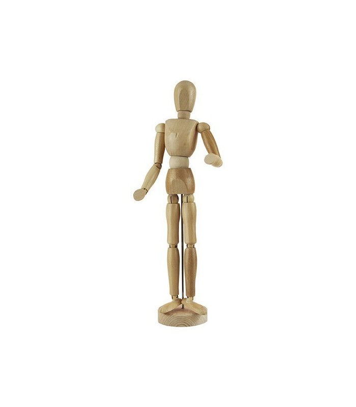 Maniquí 30 cm masculino barnizado