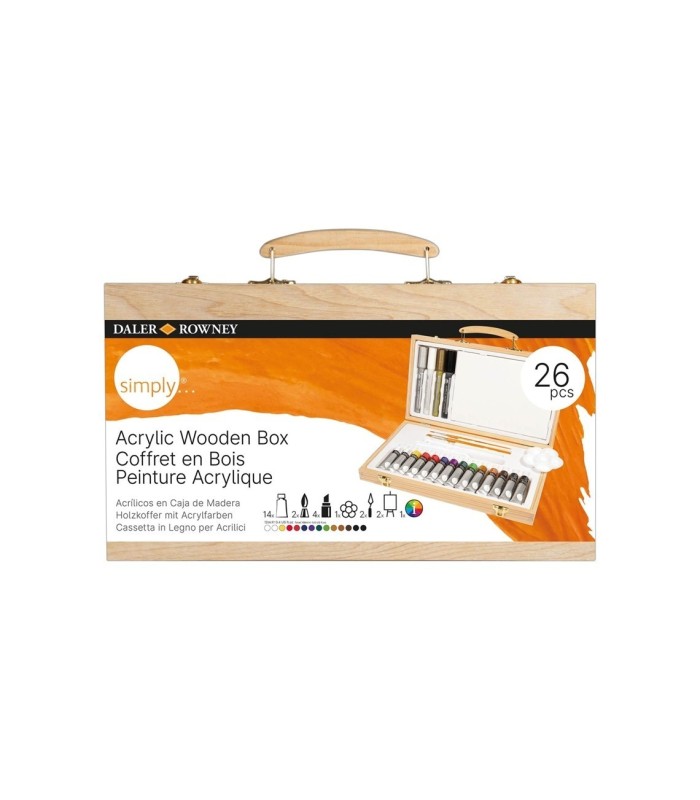 Caja de madera Simply 26 pcs Daler Rowney
