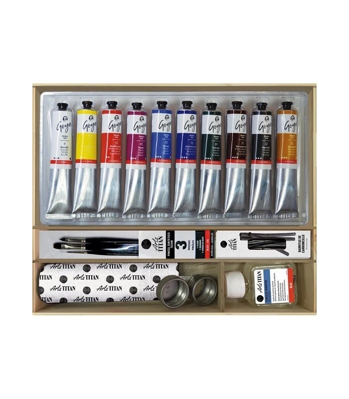 Caja 10 tubos óleo Goya Study 60 ml. Titan Arts