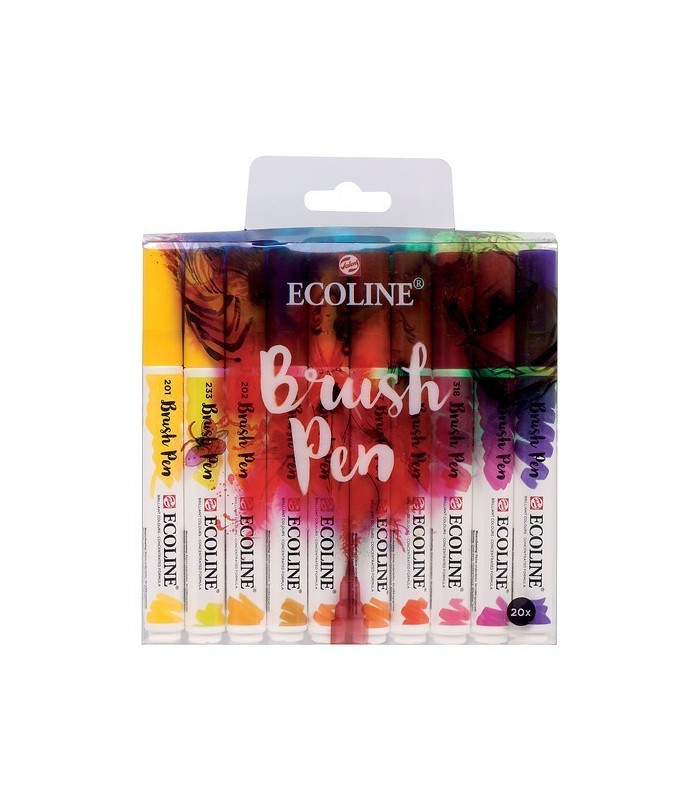 Set 20 rotuladores acuarelables Ecoline