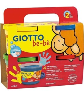 Giotto bebé pintura dedos 4 colores