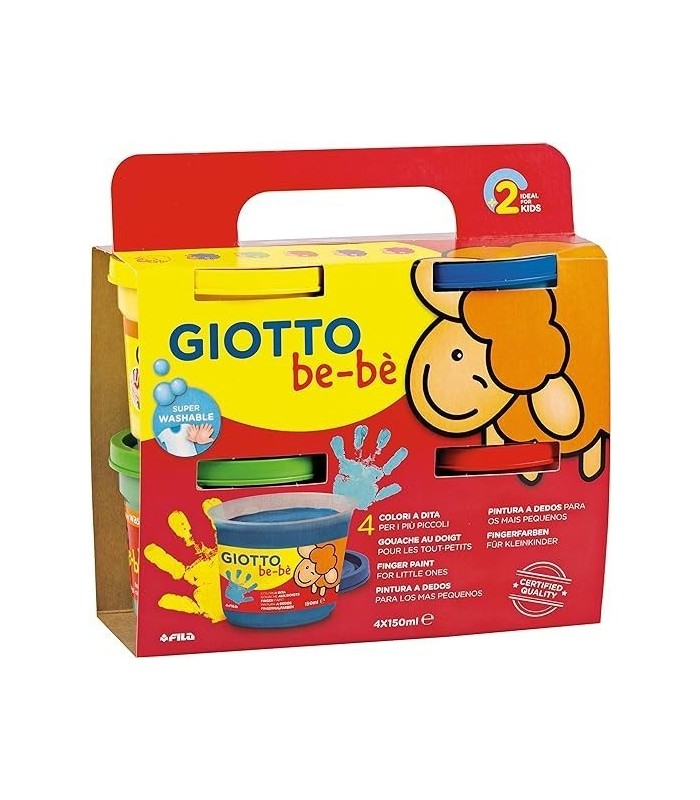 Giotto bebé pintura dedos 4 colores
