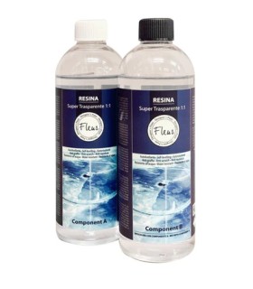 RESINA SUPER TRANSPARENTE A+B 950ML FLEUR