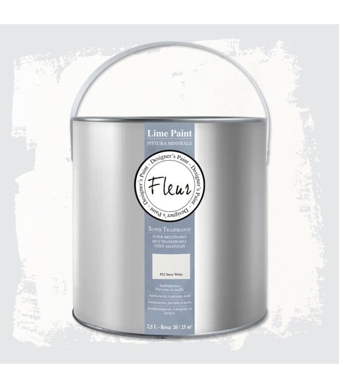 Lime paint pintura mineral fleur blanco snow white