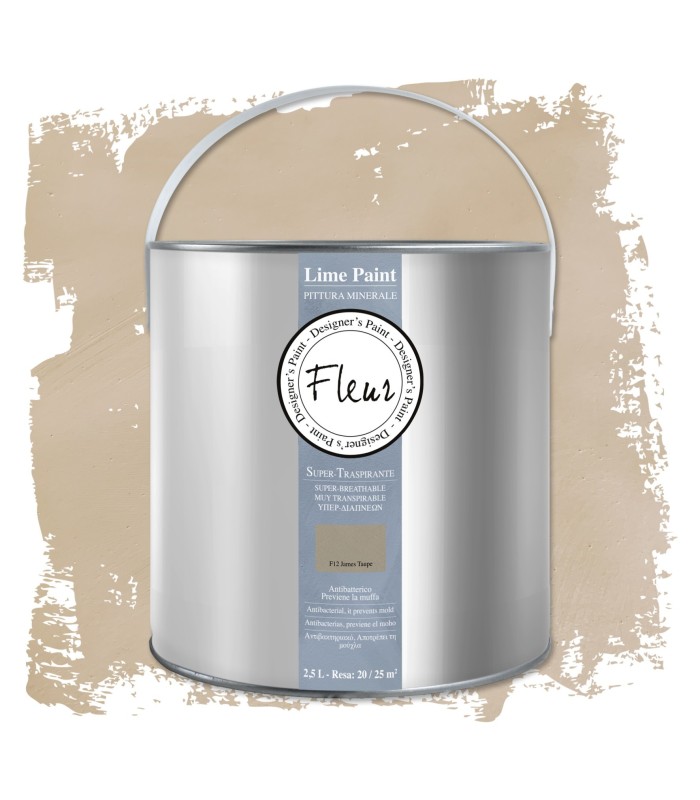 Pintura mineral lime paint Fleur james taupe 2,5 litros