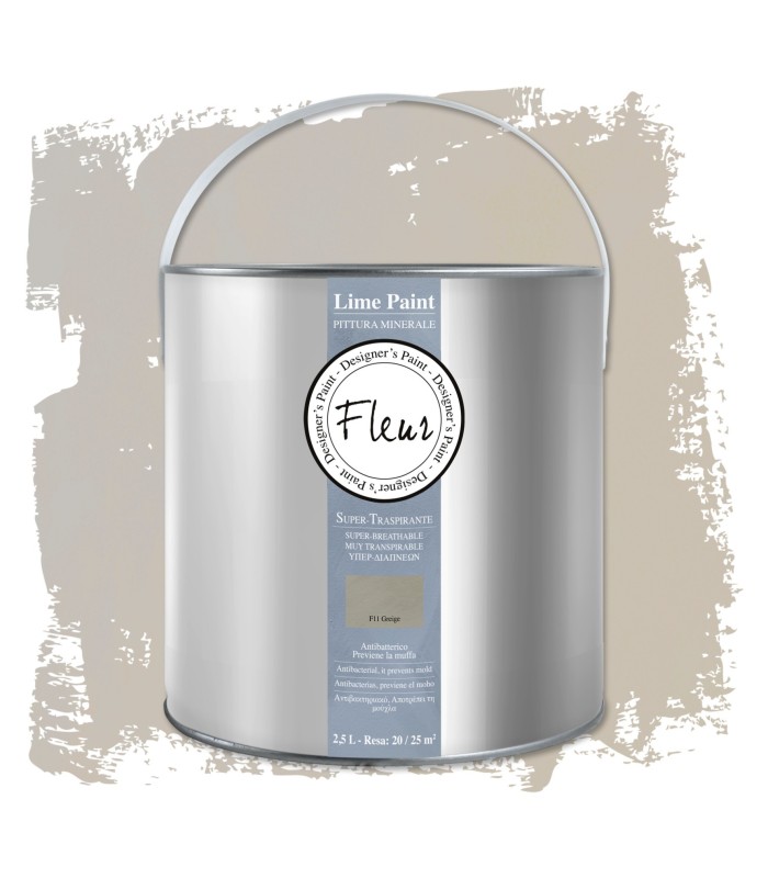 Pintura mineral 2,5L beige greige Fleur lime paint