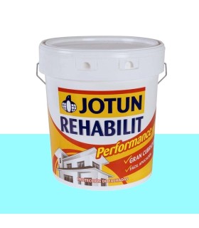 Pintura fachadas Rehabilit performance JOTUN azul Aqua Soft