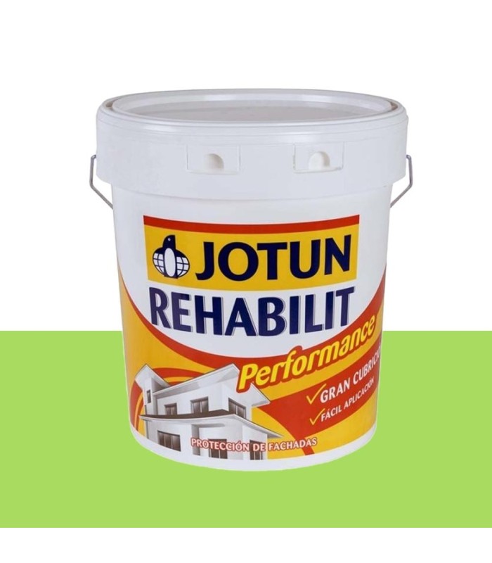 Pintura rehabilit performance verde para fachadas