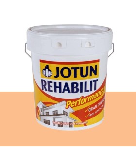 Pintura Jotun Rehabilit naranja Melon Shake para fachadas
