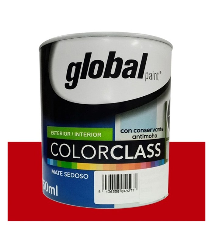 Pintura plástica rojo mate acabado liso Globalpaint