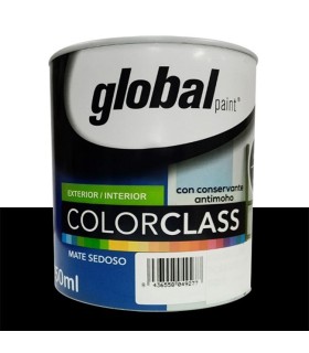 Pintura plástica Globalpaint negra acabado liso mate