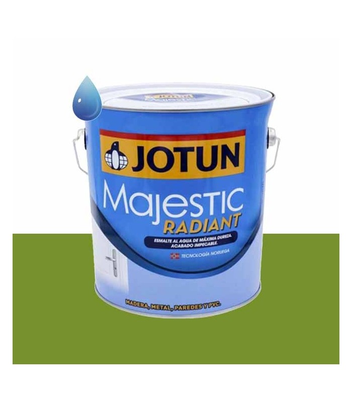 Esmalte brillante al agua april green para madera y metal Majestic Radiant de Jotun