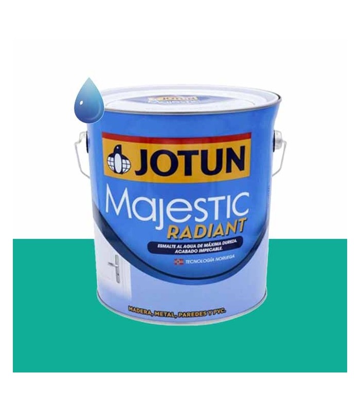 Esmalte brillante al agua bubbly green para madera y metal Majestic Radiant de Jotun
