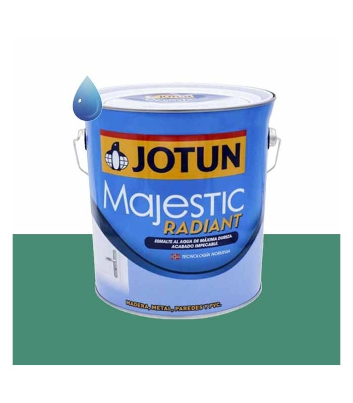 Esmalte brillante al agua sea emerald para madera y metal Majestic Radiant de Jotun