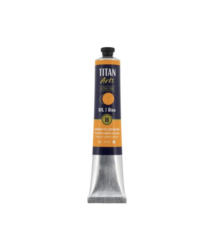 Tubo de óleo Titan Extra Fino amarillo cadmio naranja