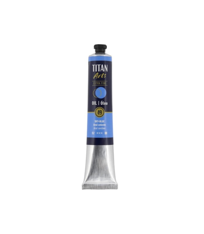 Tubo de óleo Titan Extra Fino azul celeste