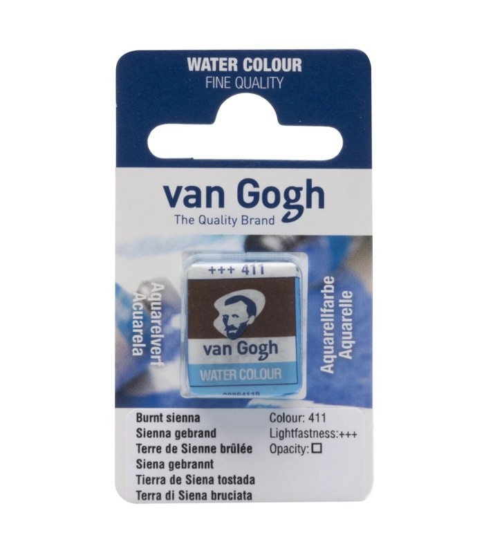 Medio Godets acuarela Van Gogh tierra siena tostada