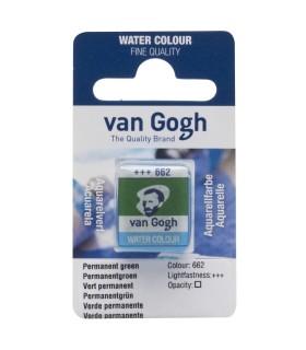 Medio Godets acuarela Van Gogh verde permanente