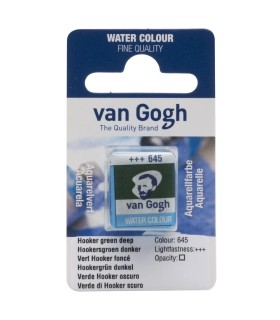 Medio Godets acuarela Van Gogh verde hooker oscuro
