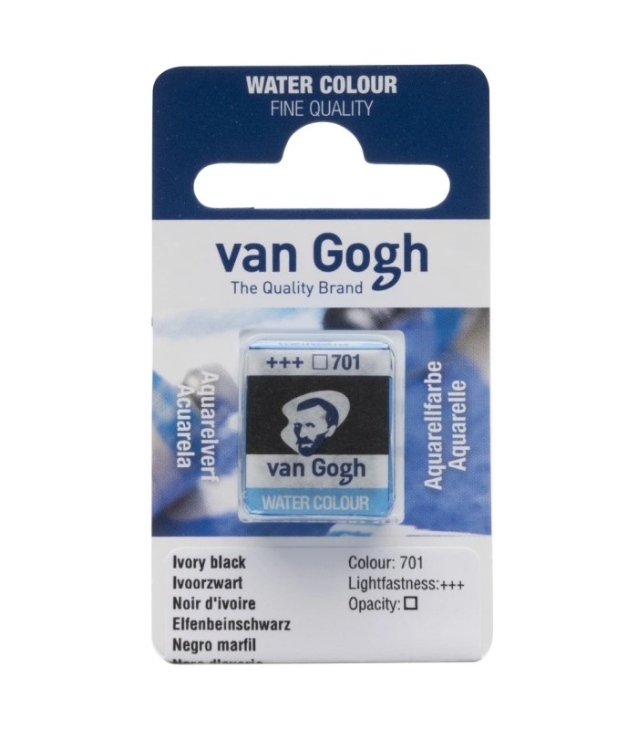 Medio Godets acuarela Van Gogh negro marfil