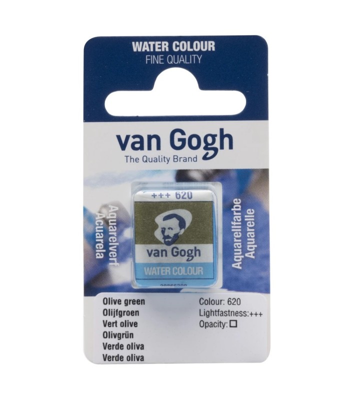 Medio Godets acuarela Van Gogh verde oliva