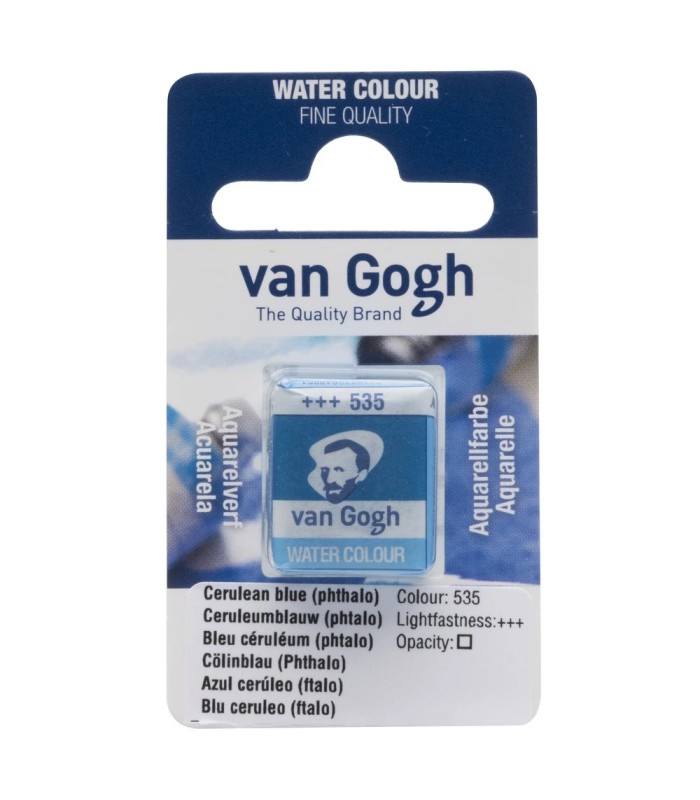Medio Godets acuarela Van Gogh azul cerúleo