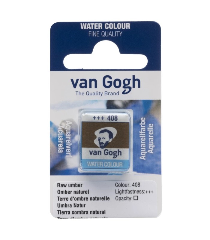 Medio Godets acuarela Van Gogh tierra sombra natural