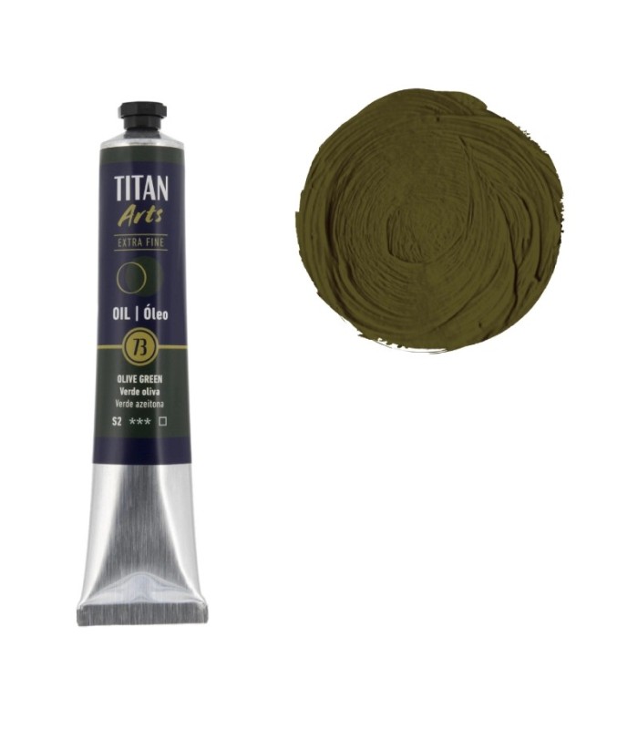 Tubo de óleo Titan Extra Fino gama color verde oliva