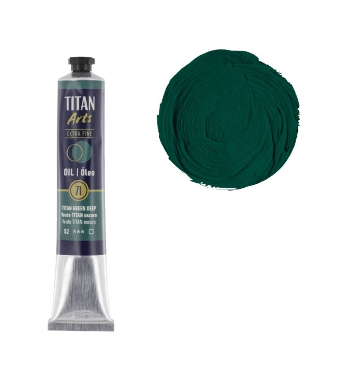 Tubo de óleo Titan Extra Fino gama color verde titan oscuro