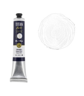 Tubo de óleo Titan Extra Fino gama color blanco titan