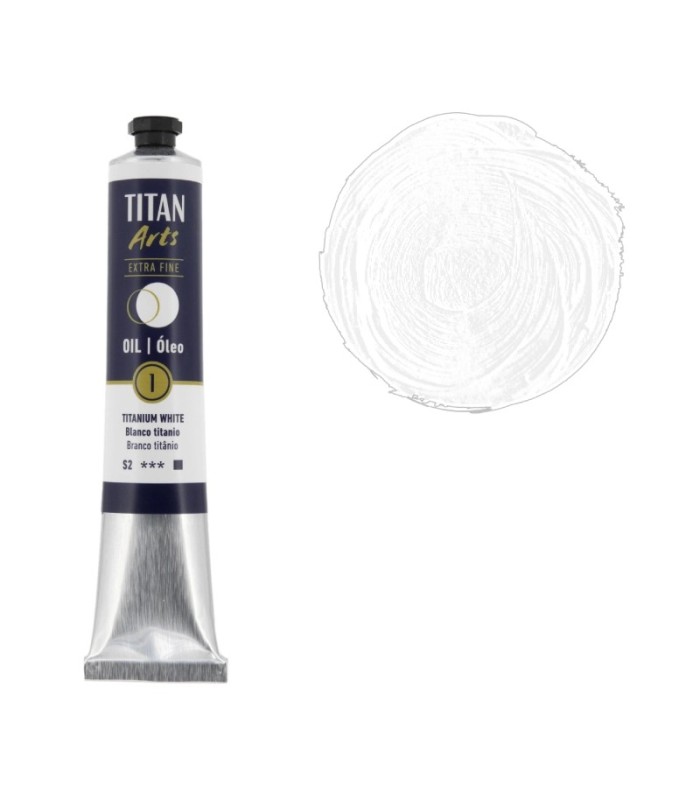 Tubo de óleo Titan Extra Fino gama color blanco titanio