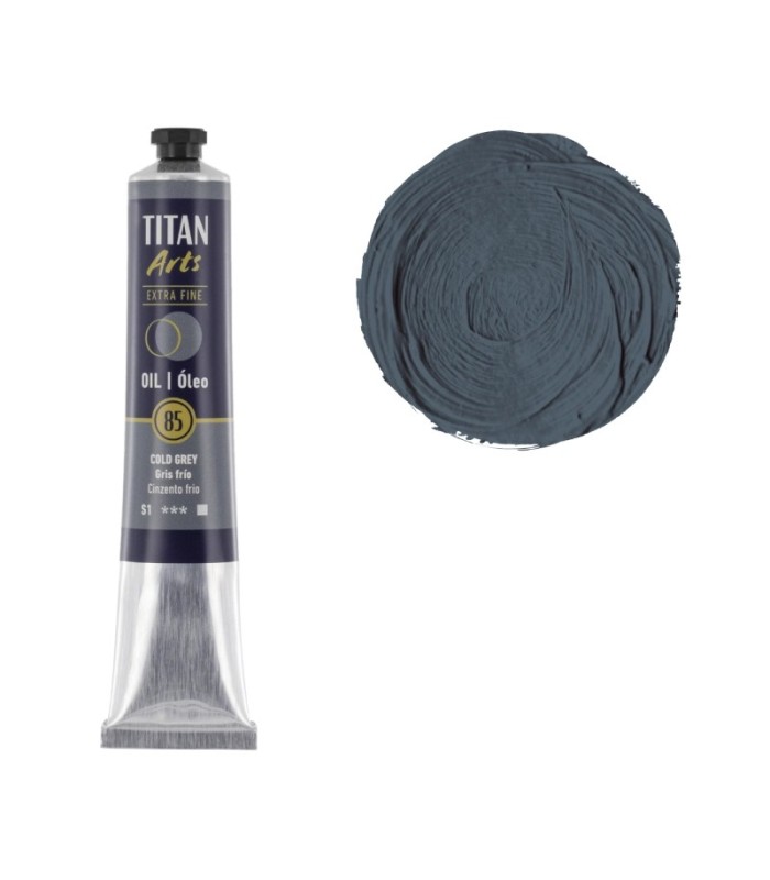 Tubo de óleo Titan Extra Fino gama color gris frio