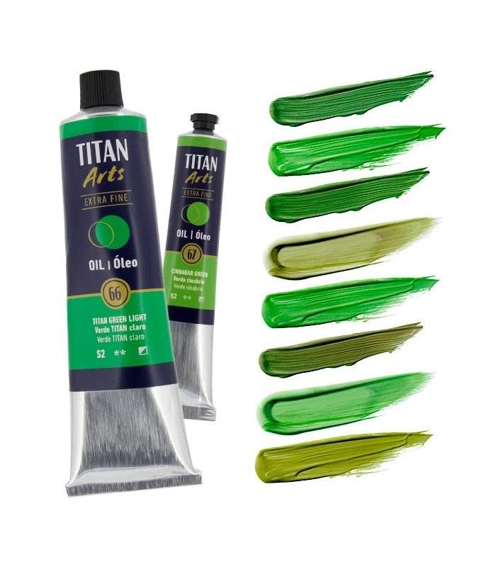 Tubo de óleo Titan Extra Fino gama color verde