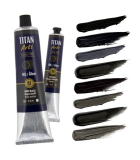 Tubos óleo Titan extra fino gama color negro
