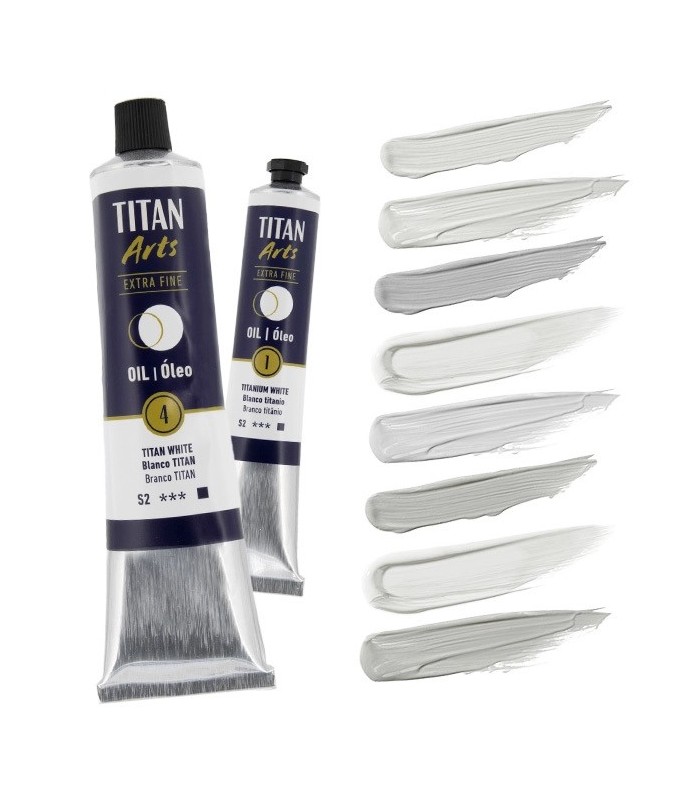 Tubo de óleo Titan Extra Fino gama color blanco