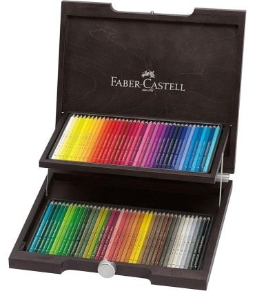 Estuche de madera 72 lápices Polychromos Faber-Castell