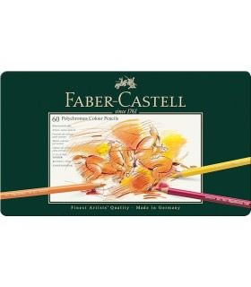 Estuche de metal con 60 lápices de color Polychromos Faber-Castell