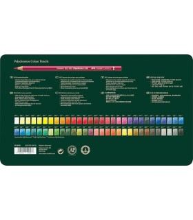 Estuche de metal con 60 lápices de color Polychromos Faber-Castell