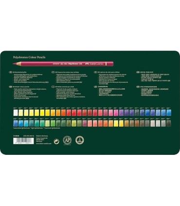 Estuche de metal con 60 lápices de color Polychromos Faber-Castell