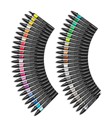 Estuche 48 rotuladores Brushmarker