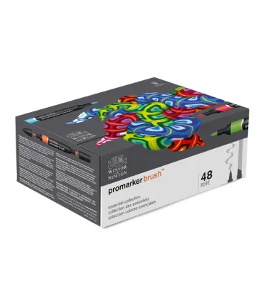 Estuche 48 rotuladores Brushmarker