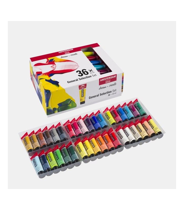 Set 36 acrílicos Amsterdam x 20 ml