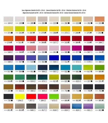 Set de 90 acrílicos Amsterdam x 20 ml