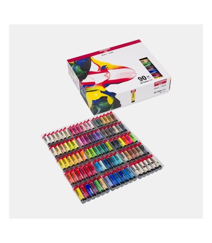 Set de 90 acrílicos Amsterdam x 20 ml