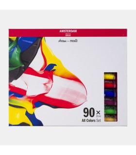 Set de 90 acrílicos Amsterdam x 20 ml