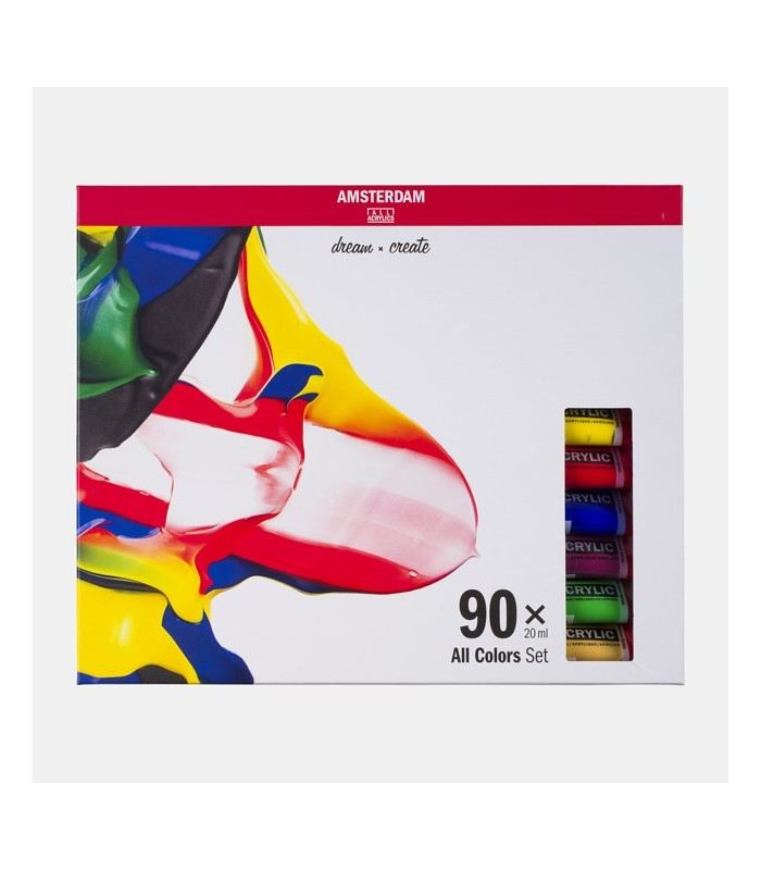 Set de 90 acrílicos Amsterdam x 20 ml