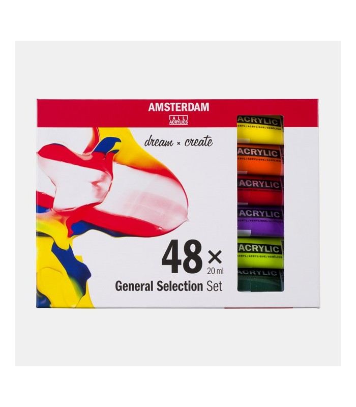 Set de 48 acrílicos Amsterdam x 20 ml