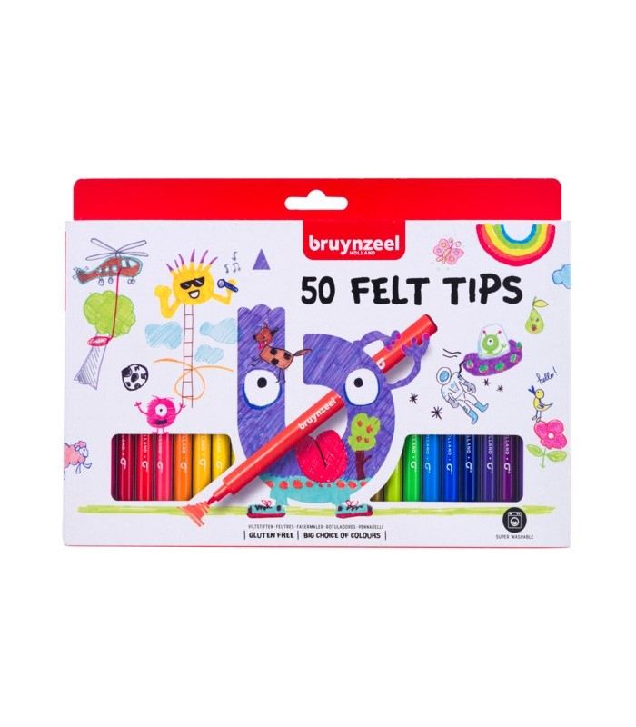 Estuche 50 rotuladores Bruynzeel
