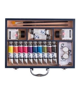 Caja óleo Starter XL Van Gogh 12 uds x 40 ml + accesorios